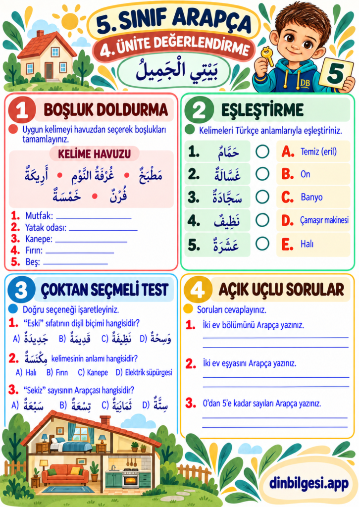 4.-Unite-Degerlendirme-Calisma-Kagidi-5.-Sinif-Arapca