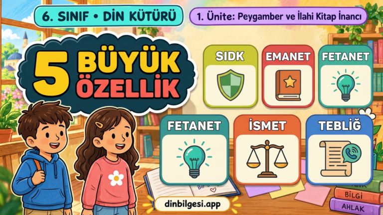 6. Sınıf Din Kültürü | İlahi Kitaplar | 1. Ünite: Peygamber ve İlahi Kitap İnancı